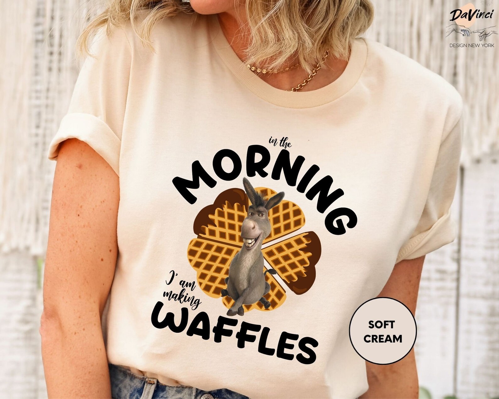 Disney Pixar Shrek Donkey Shirt, in the Morning I'M Making Waffles