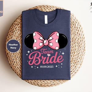 Disney Bridal Party Custom Shirt, Disney Bachelorette T-Shirt, Minnie Bride Shirt, Bride Squad Shirt, Disney Team Bride