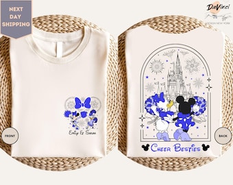 Personalized Minnie Mouse and Daisy Duck Cheer Besties at Nationals Shirt, UCA All Star Nationals 2025 Tee, Cheerleader Shirt