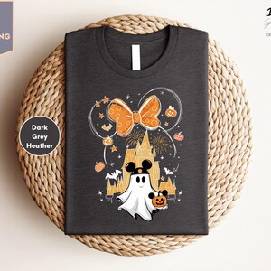 Retro Mickey Minnie Halloween Couple Shirts, Mickey Ghost Shirt, Minnie Ghost Shirt, Spooky Season Tee, Disney Halloween
