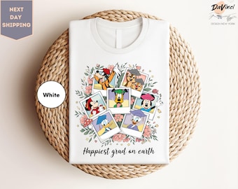 Happiest Grad On Earth Shirt, Minnie Mickey Grad Tee, Disney Graduation Shirt, Disney Graduation Trip Shirt, Graduation 2025 Shirt