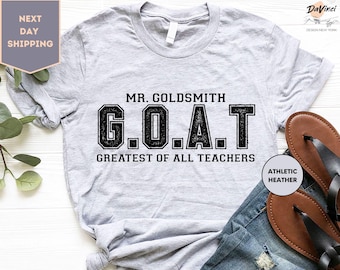 Camiseta con nombre de profesor, camiseta personalizada para profesor, regalo para profesor, regalo de agradecimiento para profesor, camiseta para profesor.