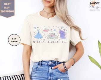 Cinderella Princess Watercolor Shirt, Disney Family Trip Tee, Retro Bibbidi Bobbidi Boo Shirt, Cinderella Princess Shirt