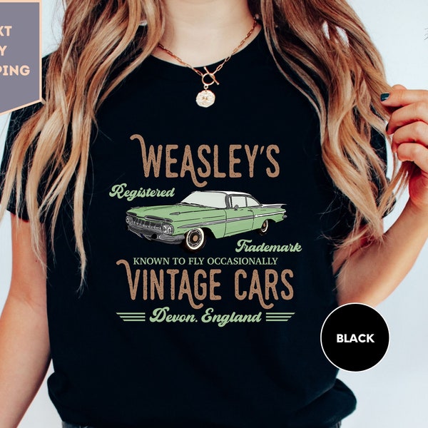 Wizard Flying Car Shirt, Weasley Tee, Vintage Flying Cars, Wizard Shirt, Weasley Shirt, Bookish Tee, Universal T-Shirt