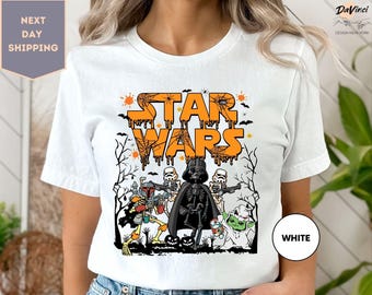 Retro Star Wars Halloween Darth Vader Boba Fett Stormtrooper-shirt, Galaxy's Edge-t-shirt, Mickey's Not So Scary Party