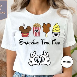 Pregnancy Shirt, Disney Vacation, Snacking For Two Pregnancy Announcement Shirt, Disney Shirts, Funny Mom to be Shirt