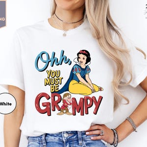 Camiseta de Blancanieves, Camiseta de Enanito Gruñón, Camiseta Gruñón de Disney, Camiseta Gruñón, Camiseta Gruñón de los Siete Enanitos, Camiseta de los Siete Enanitos, Gruñón