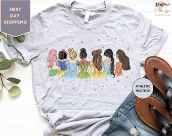 Retro Disney Princess Shirt, Watercolor Princess Shirt, Disney Trip T-Shirt, Disney Princess, Disneyworld Princess Gift