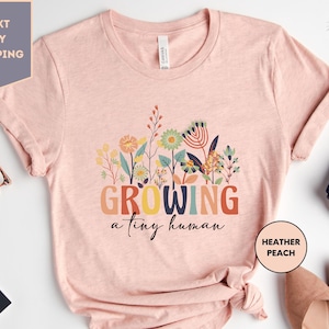 Pregnancy Announcement Shirt, Pregnant Shirt, Growing a Tiny Human Shirt, Baby Announcement, Pregnancy Reveal Shirt