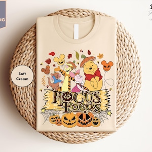Retro Winnie The Pooh Pumpkin Halloween Shirts, Pooh And Friends Shirt, Spooky Season Shirt, Trick or Treat Tee, Halloween Party Gift