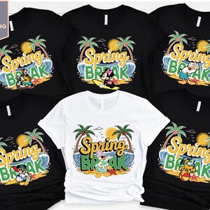 Disney Mickey and Friends Spring Break 2025 Group T-Shirt, Disney Cruise Line Family Shirt, WDW Spring Break, Disneyland Summer Vacation Tee