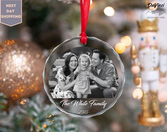 Personalized Photo Ornament, Polaroid Ornament, Custom Photo Gift, Couples Christmas Gift, Holiday Gifts For Her, For Daughter, For Mom