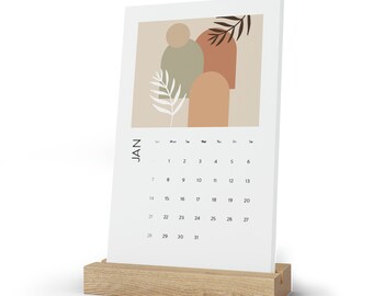Desert Sand Vertical Desk Calendar (2024)