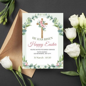 Easter Sunday service invitation