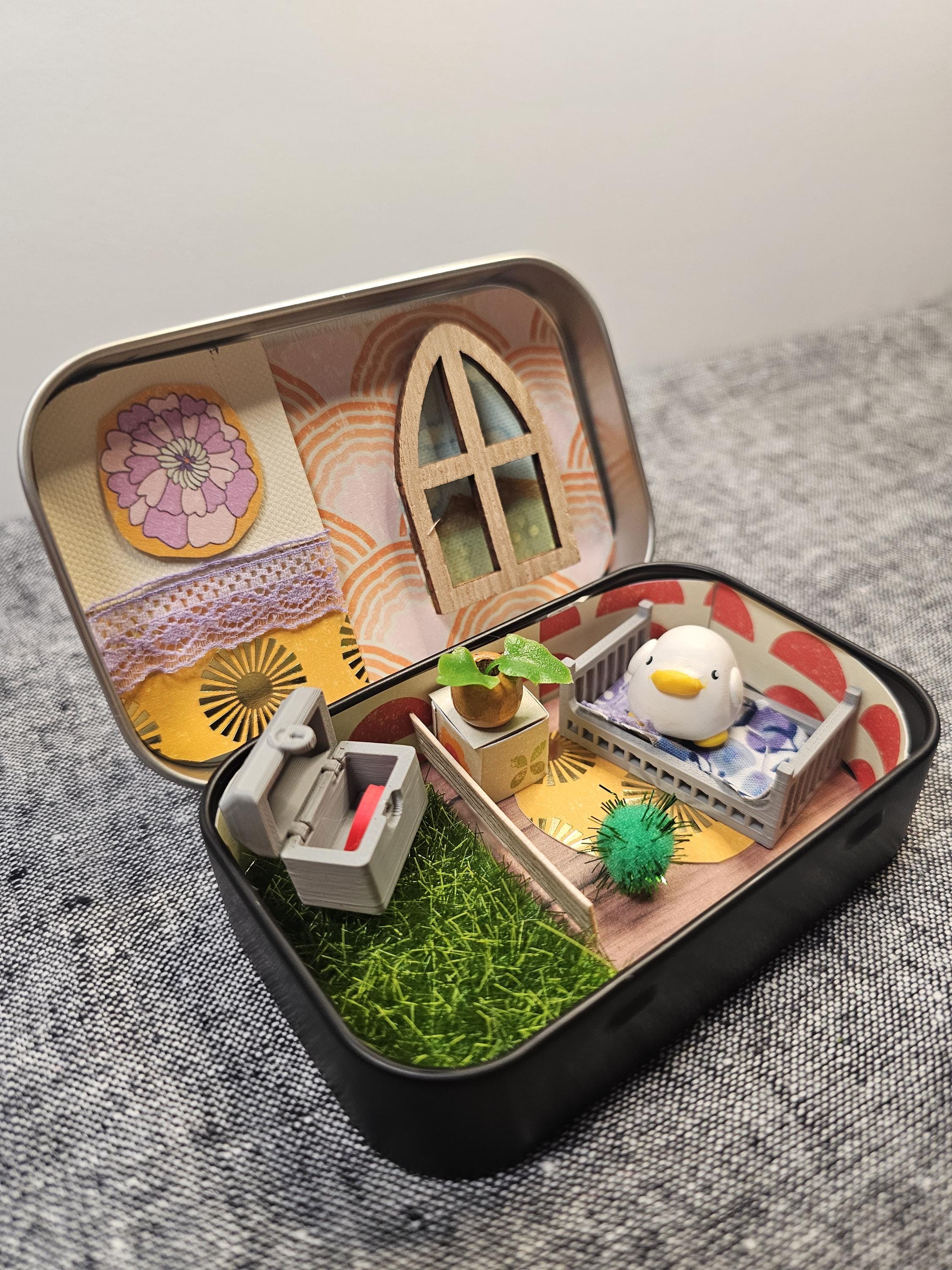 Cute Tiny Tin Home - Make a pocket-sized home for a tiny friend!