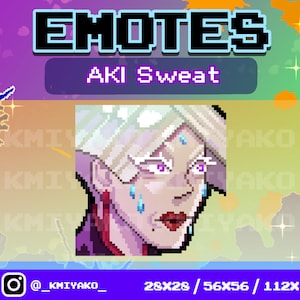 Street Fighter 6 AKI Sweat Pixel Emote for Twitch/YouTube/Discord | Twitch Emotes | Stream Emotes | Discord Emotes