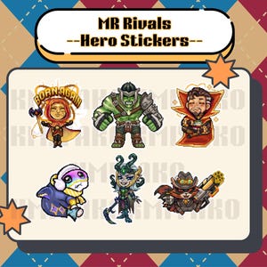 MR Rivals Hero Pixel Art Vinyl Sticker