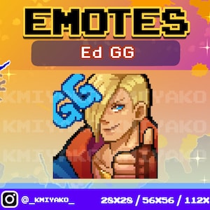 Street Fighter 6 Ed GG Pixel Emote for Twitch/YouTube/Discord | Twitch Emotes | Stream Emotes | Discord Emotes