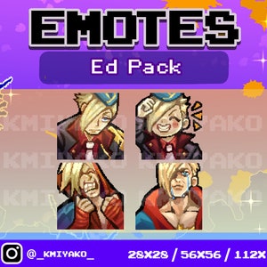 Street Fighter 6 Pixel Emote Set for Twitch/YouTube/Discord | Ed Pack | Stream Emotes | Discord Emotes