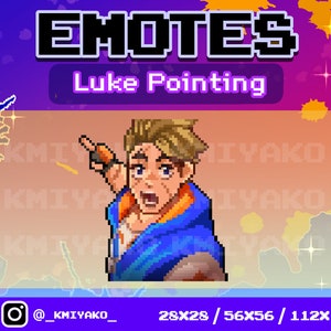 Street Fighter 6 Luke Pointing Pixel Emote for Twitch/YouTube/Discord | Twitch Emotes | Stream Emotes | Discord Emotes