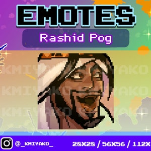 Street Fighter 6 Rashid Pog Pixel Emote for Twitch/YouTube/Discord | Twitch Emotes | Stream Emotes | Discord Emotes