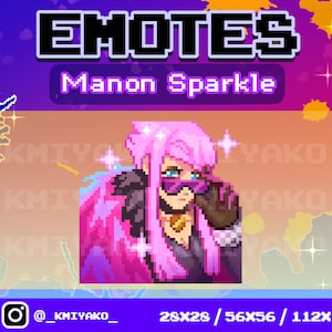 Street Fighter 6 Manon Sparkle Pixel Emote for Twitch/YouTube/Discord | Twitch Emotes | Stream Emotes | Discord Emotes