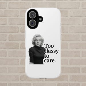 Classy Phone Case with Marilyn Monroe Inspired, Retro Aesthetic Phone Cover, Gift for Her, Stylish Phone Accessory, Chic & Trendy