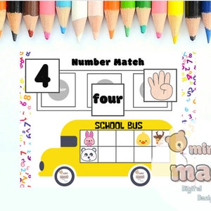 Montessori Number Matching Game: Toddler Math Printable (PDF Download A4/US Letter)