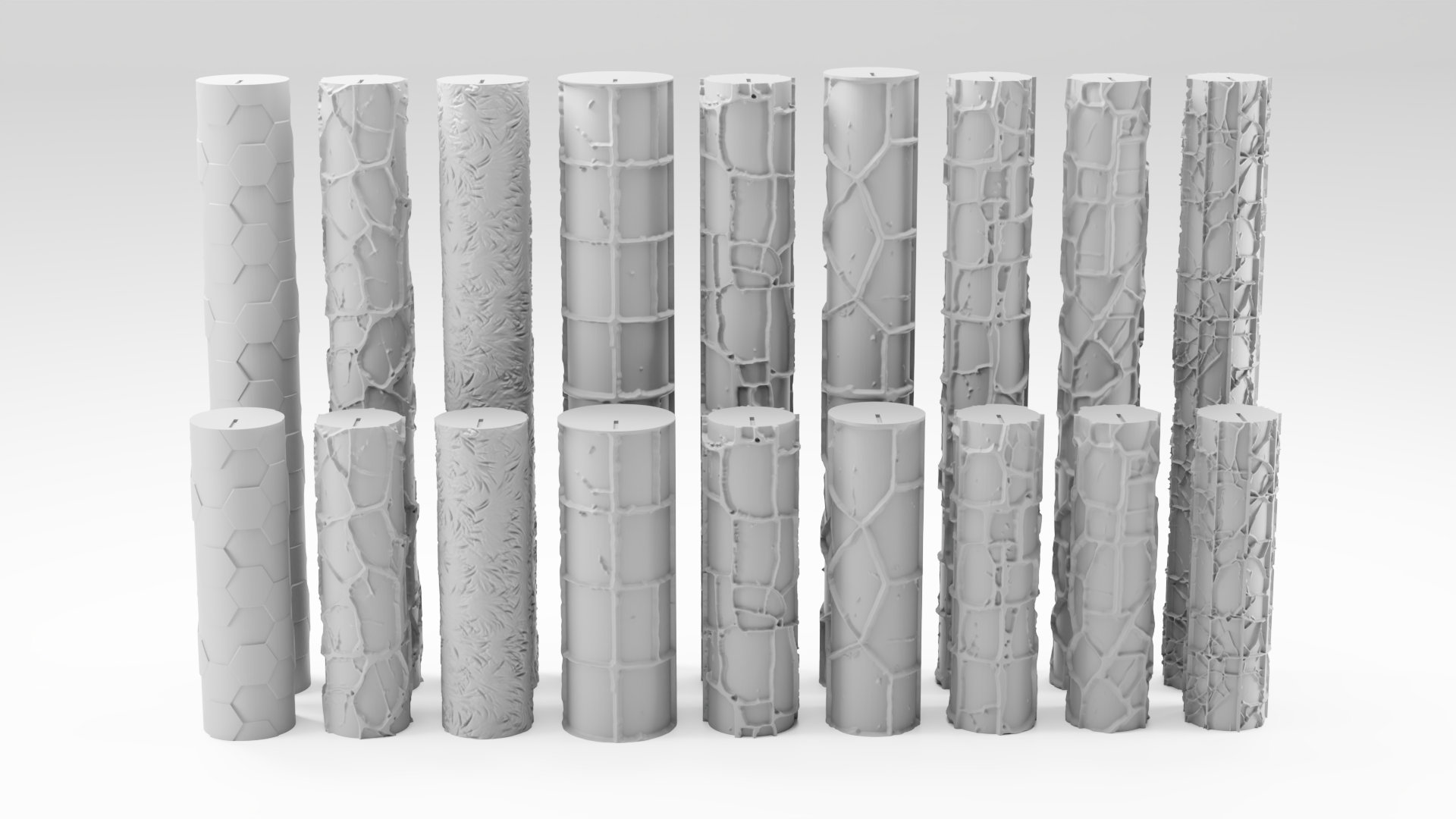 Forge Fantasy Worlds: Texture Rollers for Miniature and DnD Brilliance Terrain Railway Crafting Choose Roller Type - Set 9