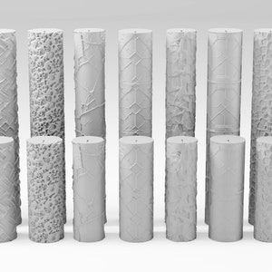 Unlock Creative Frontiers: DnD Terrain Evolution through Texture Miniatures Terrain Railway Crafting Basing Choose Roller 3D Printed Set 13