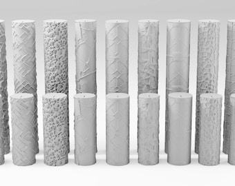 Unlock Creative Frontiers: DnD Terrain Evolution through Texture Miniatures Terrain Railway Crafting Basing Choose Roller 3D Printed Set 13
