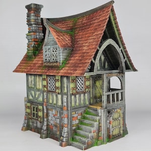 Beetroot House 3D Printed DnD Miniature Terrain for Wargaming Medieval Town Shop 28mm scale Tabletop Gamer