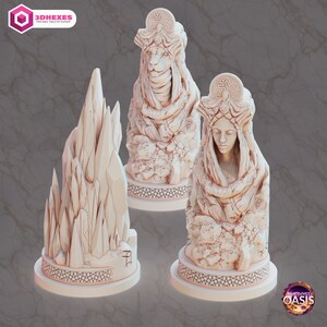 Pyramids & Shrines of Echoes and Amethyst of Oasis 3D Print Egyptian Dessert Themed DnD Miniature Terrain for Wargaming Stargate 3DHexes image 6