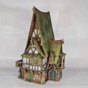 The Tolberone House 3D Printed DnD Miniature Terrain for Wargaming Medieval Town Shop 28mm scale Tabletop Gamer Building