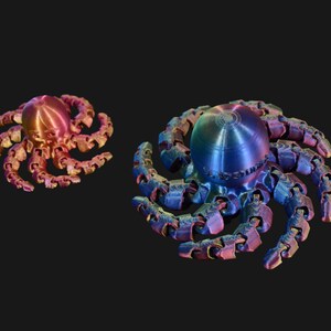 3D PRINTED OCTOPUS Ornament Fidget Toy Octopus Collectible Figurine