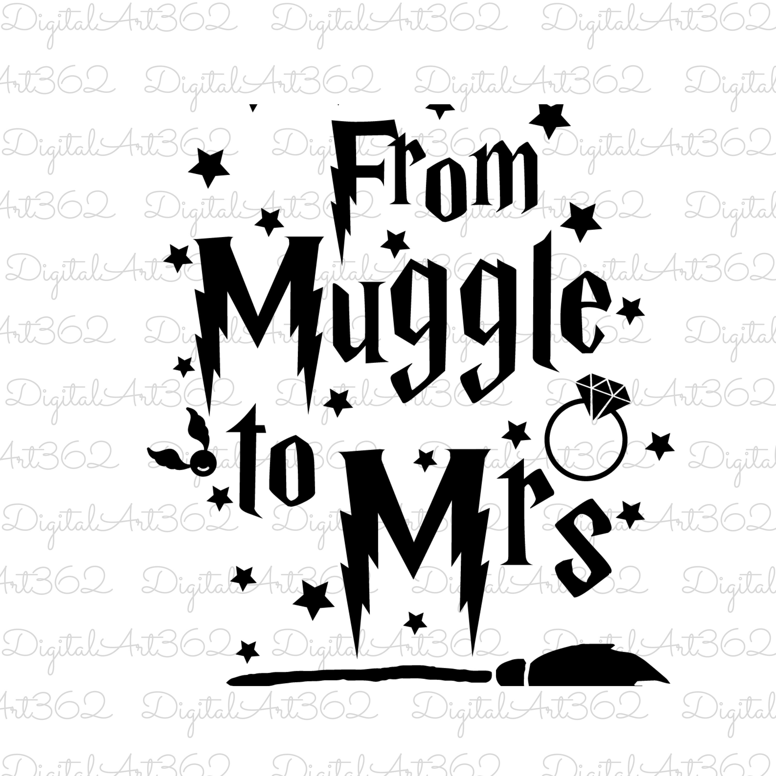 From Muggle to Mrs Svg HP Wedding Svg Bridal Bachelorette - Etsy