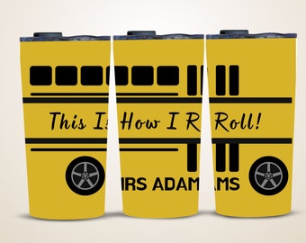 Gifts For Bus Drivers, Personalized Bus Driver Back To School Gift, Travel Mug, School Bus Driver Appreciation Gift, Bus Driver Tumbler Gift