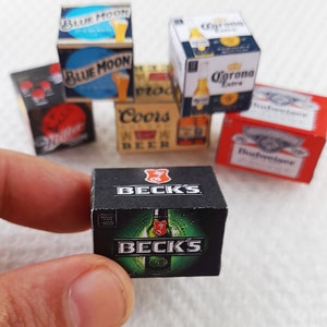 Miniatur-Lebensmittelgeschäft Beer & Drink Box Set Vorlage 6 Stück Lebensmittel Box DRUCKBARE MINI DRINK Box Digitale Datei