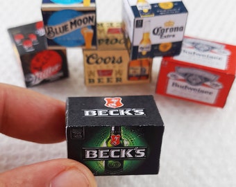 Miniature Drink Box Set: 6 Printable Grocery Boxes (Digital File)