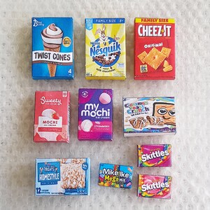 10 Miniatures Groceries Snack / Biscuits / Cereal Food Box Template ...