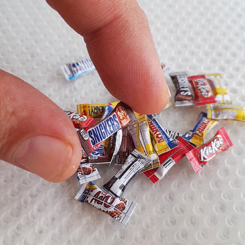 28 Pieces Miniature Candy Bars Template PRINTABLE File DOWNLOAD Digital ...