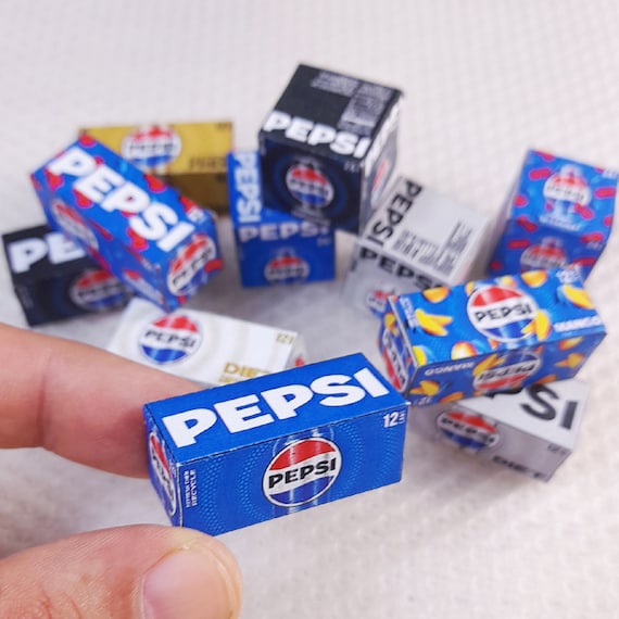 Mini Pepsi Box Set: 11 Style Miniature Drink Box Template (digital