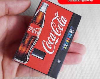 Miniature Coca Cola Vending Machine Printable (Digital File)