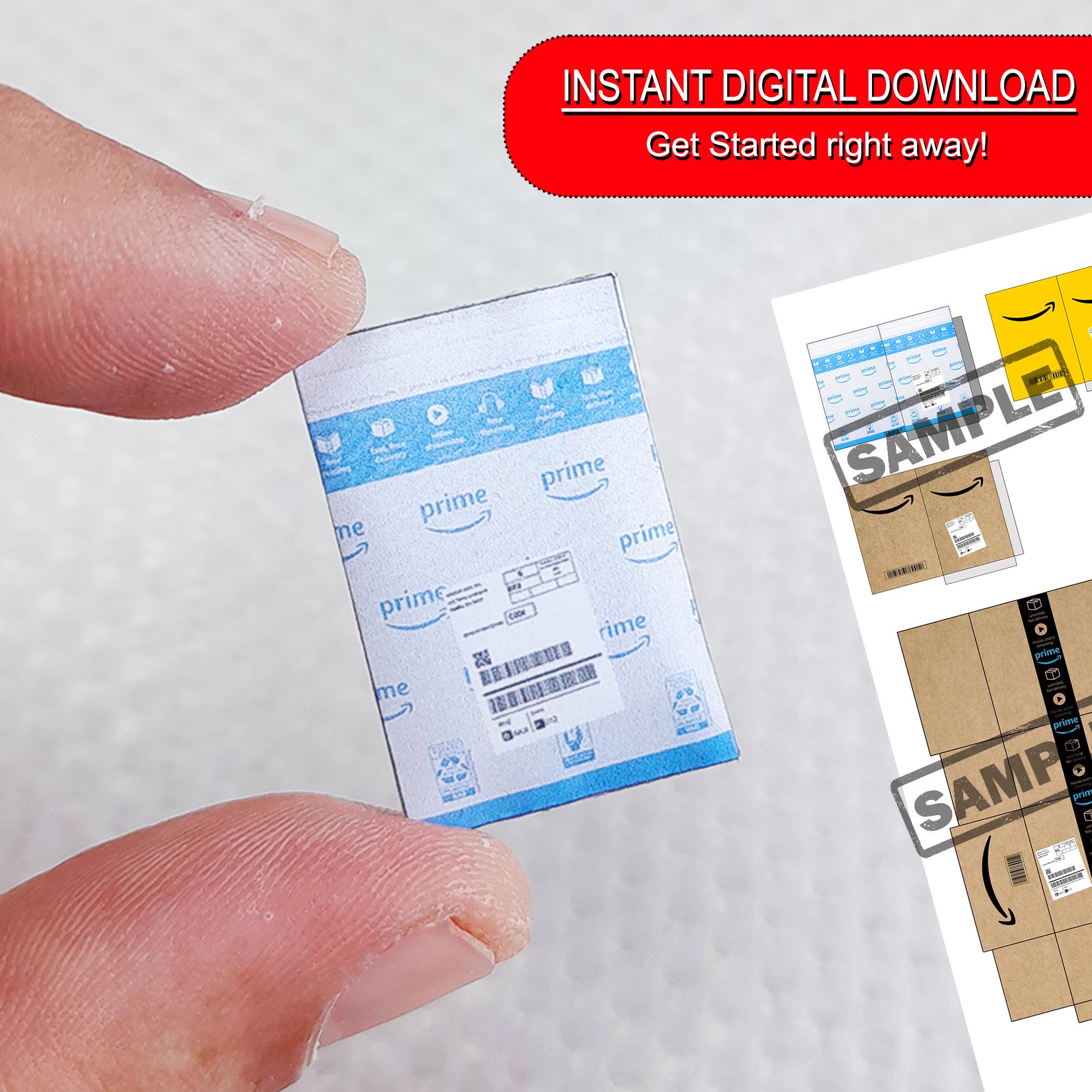 Mini AMAZON BOX and Envelopes Template | Digital Download File Amazon ...