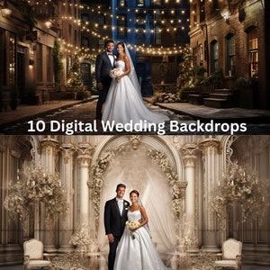 10 Digital Backdrops for Wedding Photos