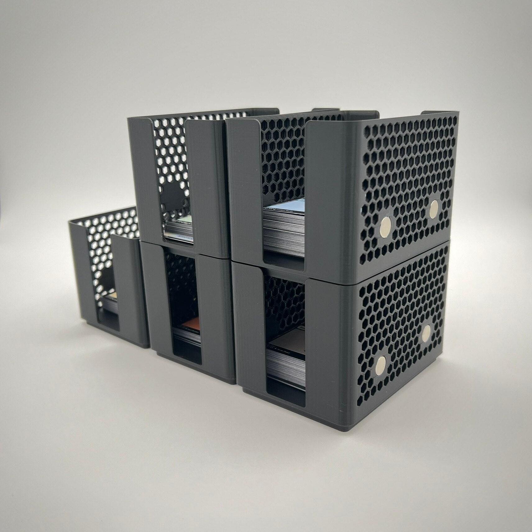 Modular Stackable Bins Modular Stacking Card Sorting Bin - 5 Piece Set - Etsy