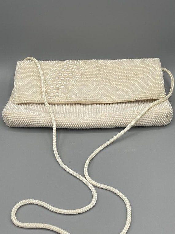 Jet Bag Beaded Vintage Ivory