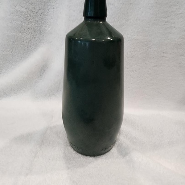 Vintage J M Da Fonseca Azeitao Green Painted Glass Wine Bottle