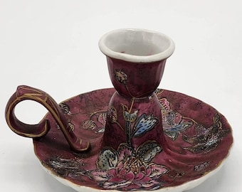 Fendi candle holder Porcelain Chamberstick