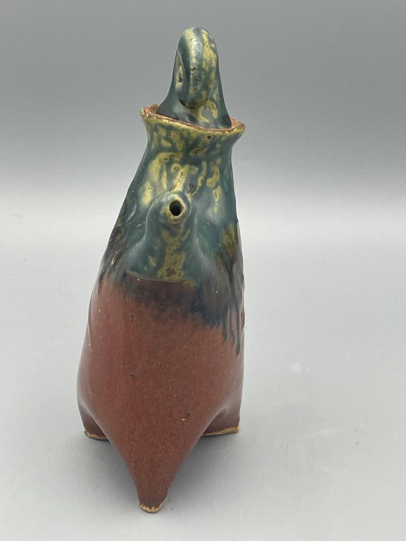 Art Nouveau Handmade Clay Teapot 5 Tall Etsy